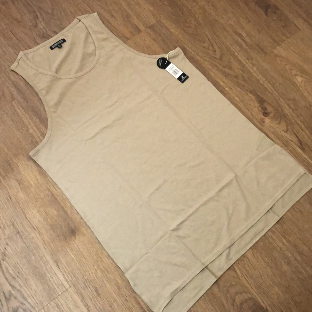 NWT Elwood Split Hem Tall Tank in Burnt Sand